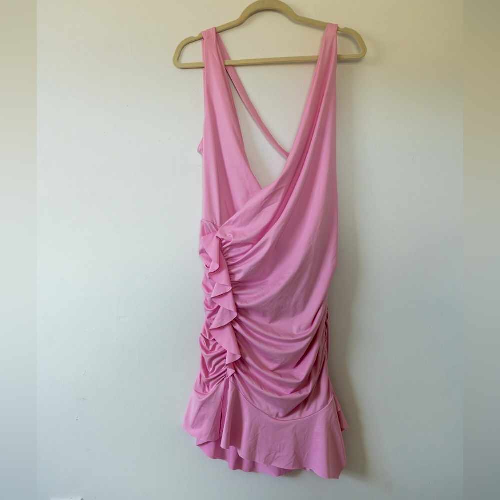 Princess Polly Pink Recycled Fibers Devotion Mini Dress, Size 8